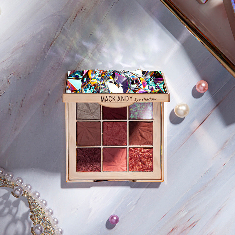 AquaPearl Glitz Nine-Color Waterproof Eyeshadow Palette