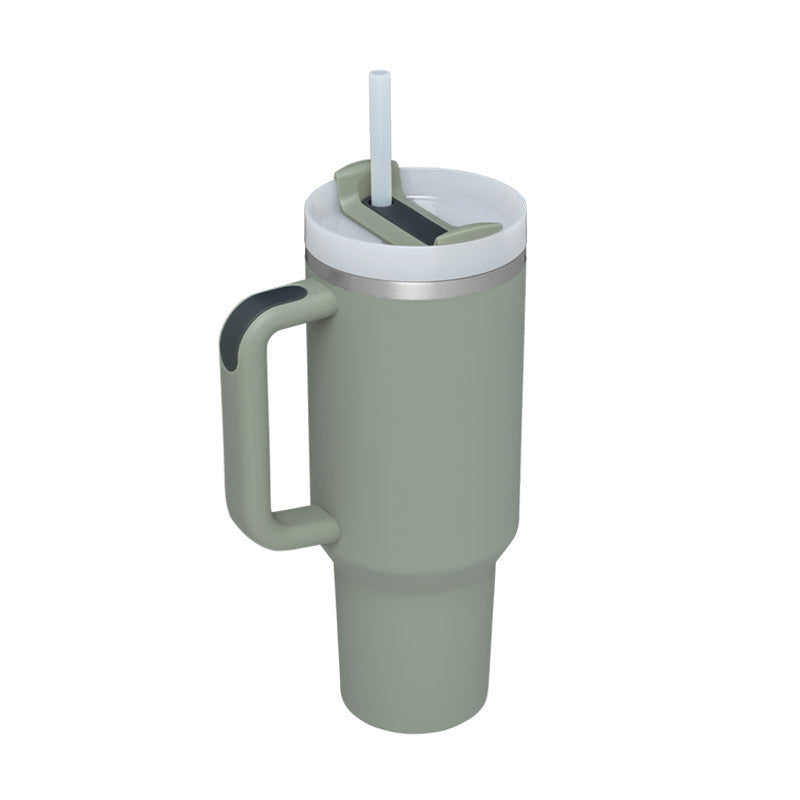 Stainless Steel Spill-Proof Tumbler with Straw