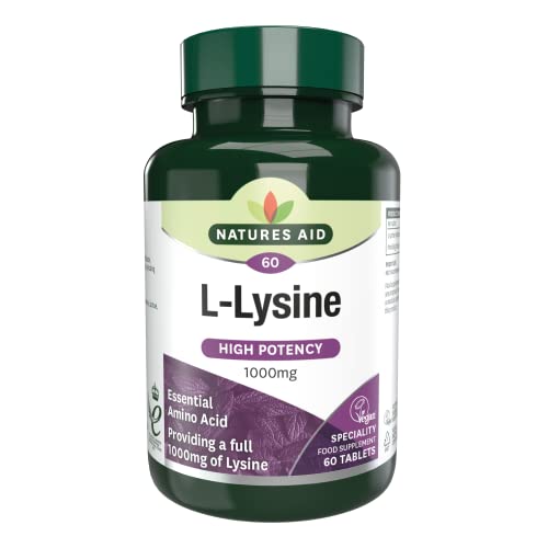 Natures Aid L-Lysine 1000 mg, 60 Tablets
