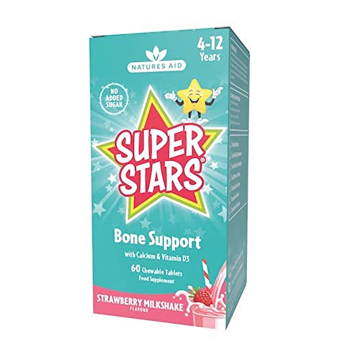 Natures Aid Super Stars Bone Support Chewable Tablets for Children