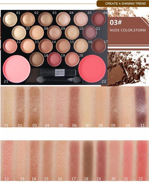 ChromaFusion 22 Colors Eyeshadow & Glitter Palette
