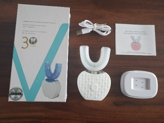 360° Electric Toothbrush - U-Shaped & Blue Light