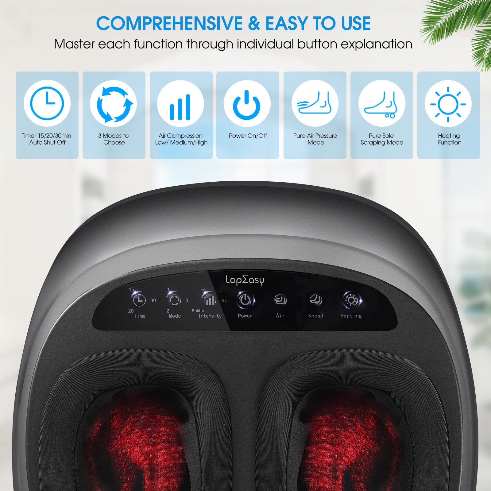 Electric Foot Massager Shiatsu Heat Therapy
