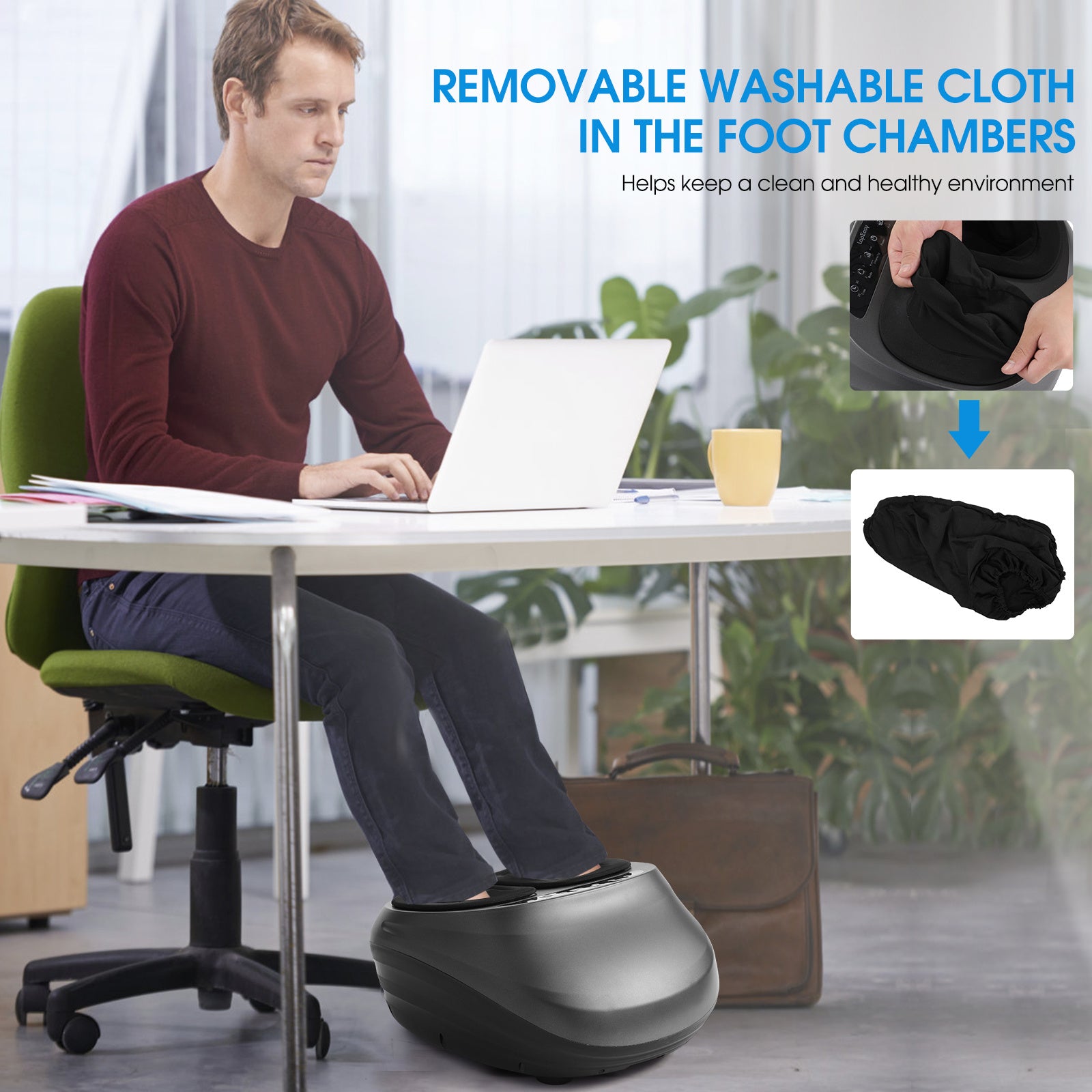 Electric Foot Massager Shiatsu Heat Therapy