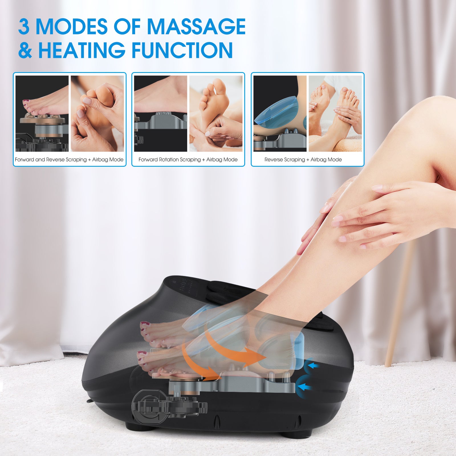 Electric Foot Massager Shiatsu Heat Therapy