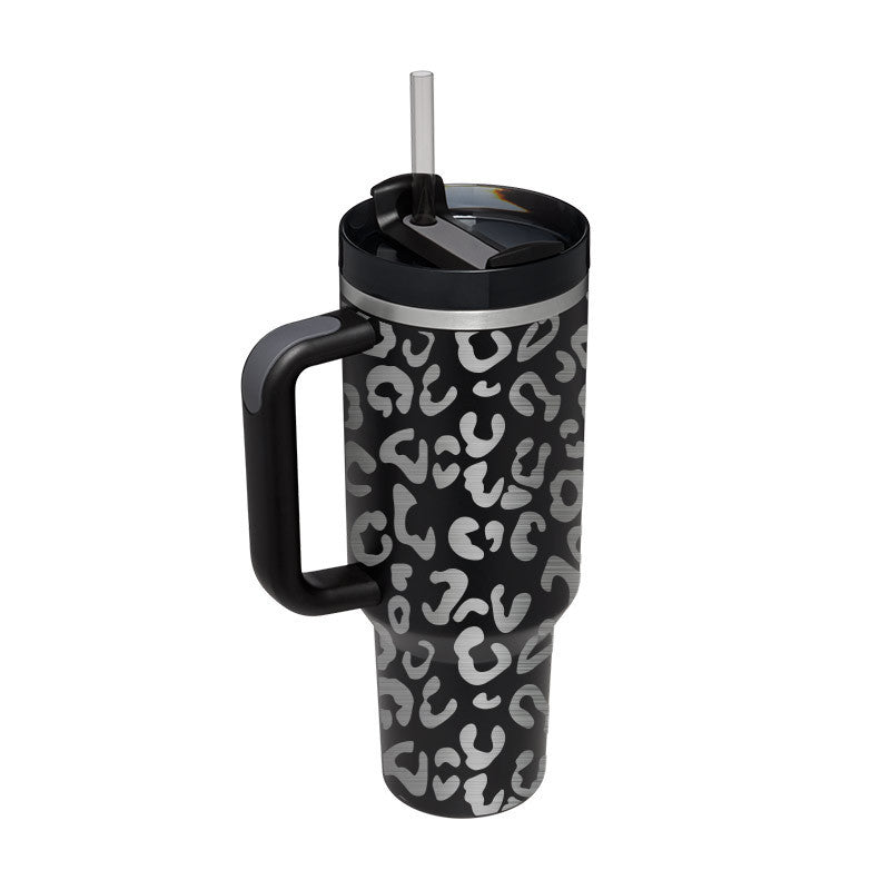 Stainless Steel Spill-Proof Tumbler with Straw