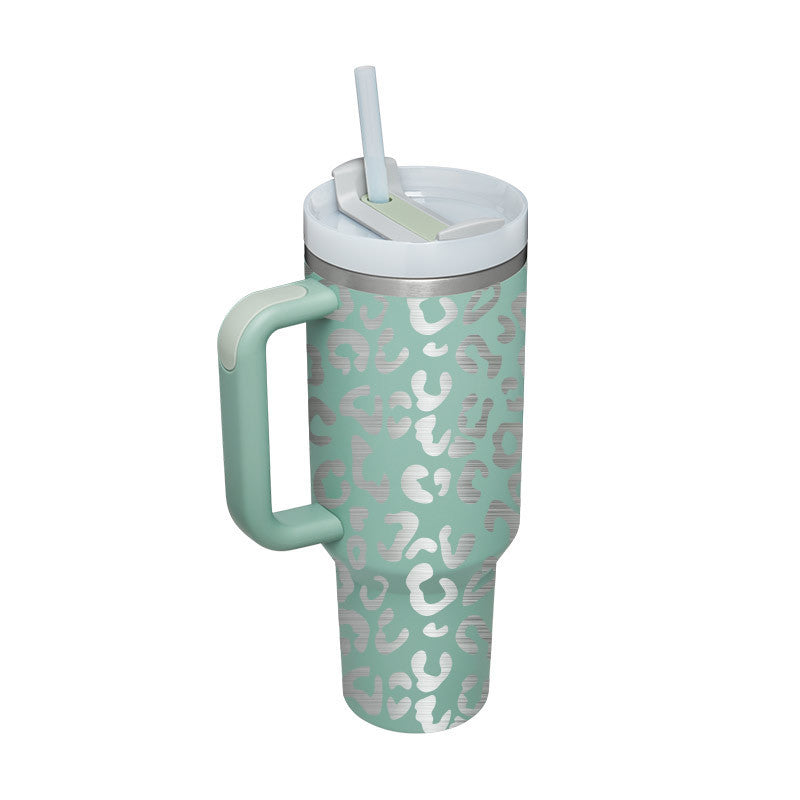 Stainless Steel Spill-Proof Tumbler with Straw