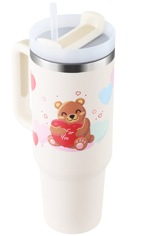 Stainless Steel Spill-Proof Tumbler with Straw