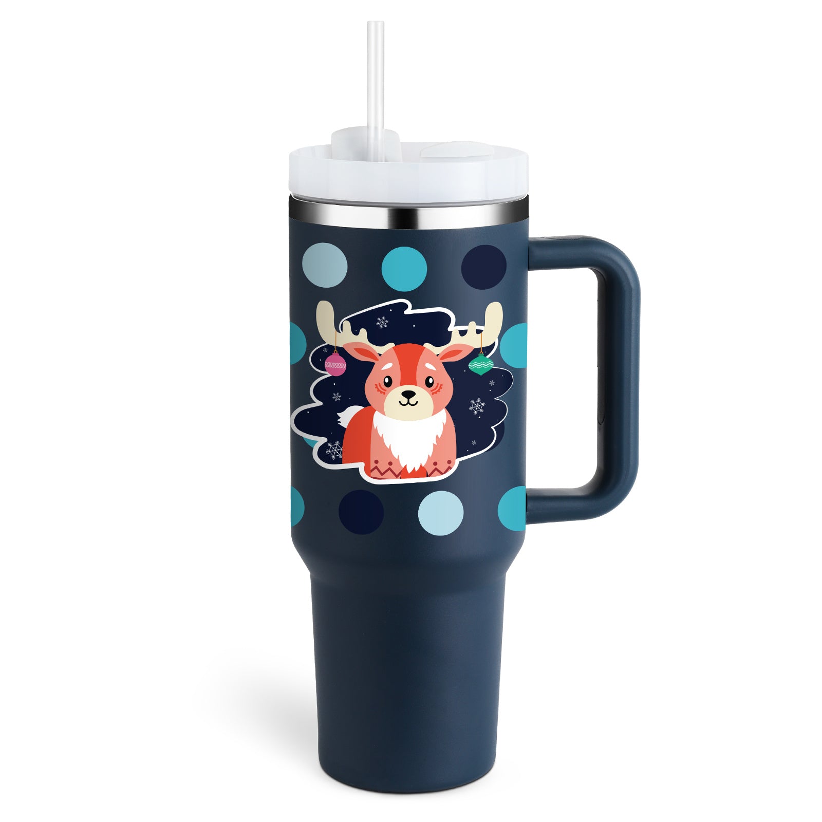 Stainless Steel Spill-Proof Tumbler with Straw