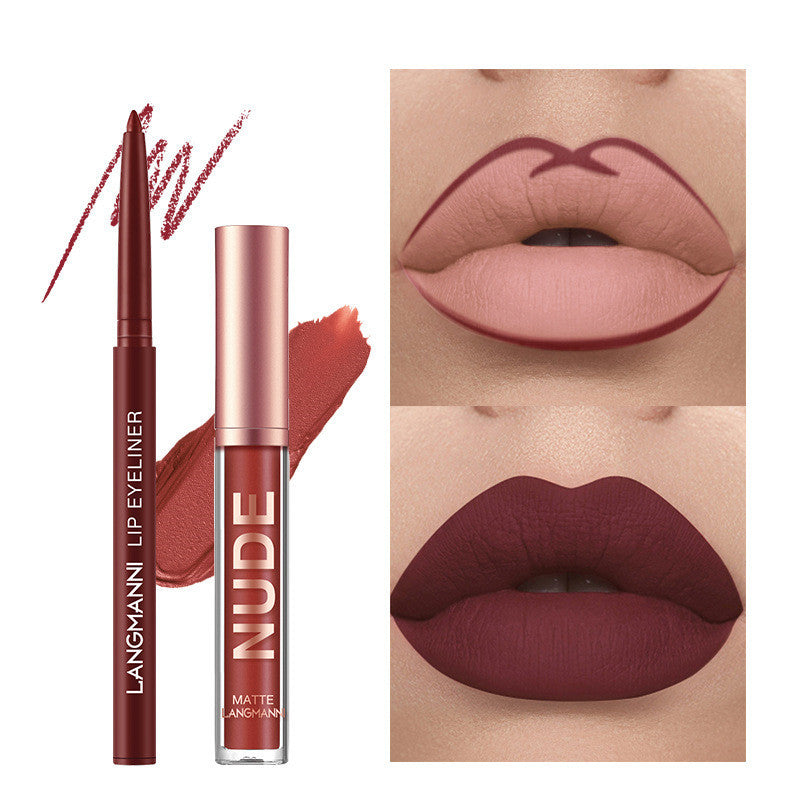 Matte Lipstick & Lip Liner Set (12 Pcs)