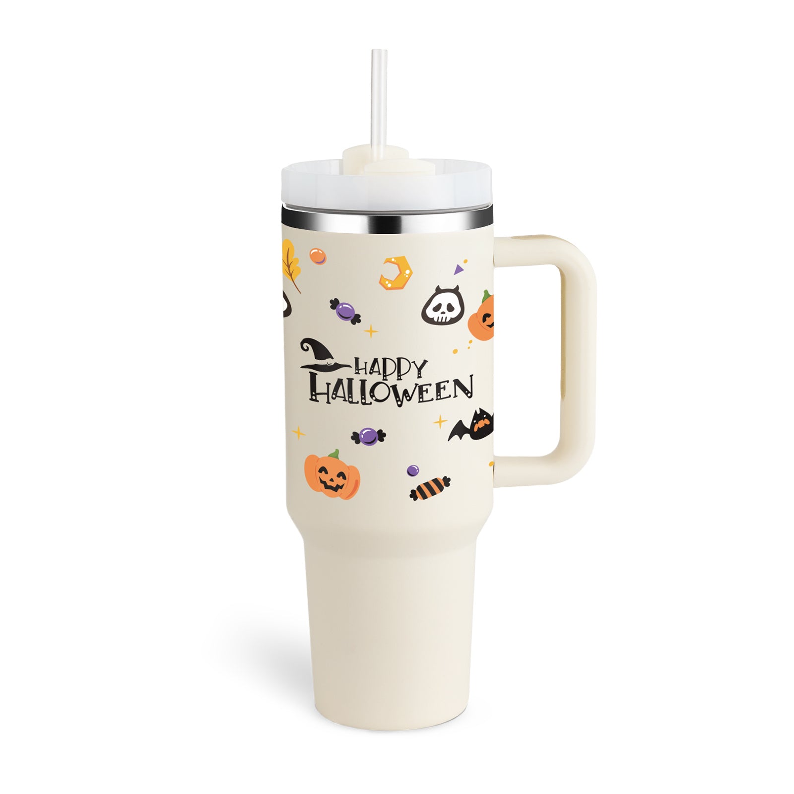 Stainless Steel Spill-Proof Tumbler with Straw