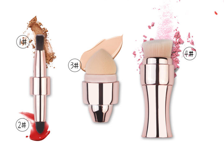 Four-in-one makeup brush