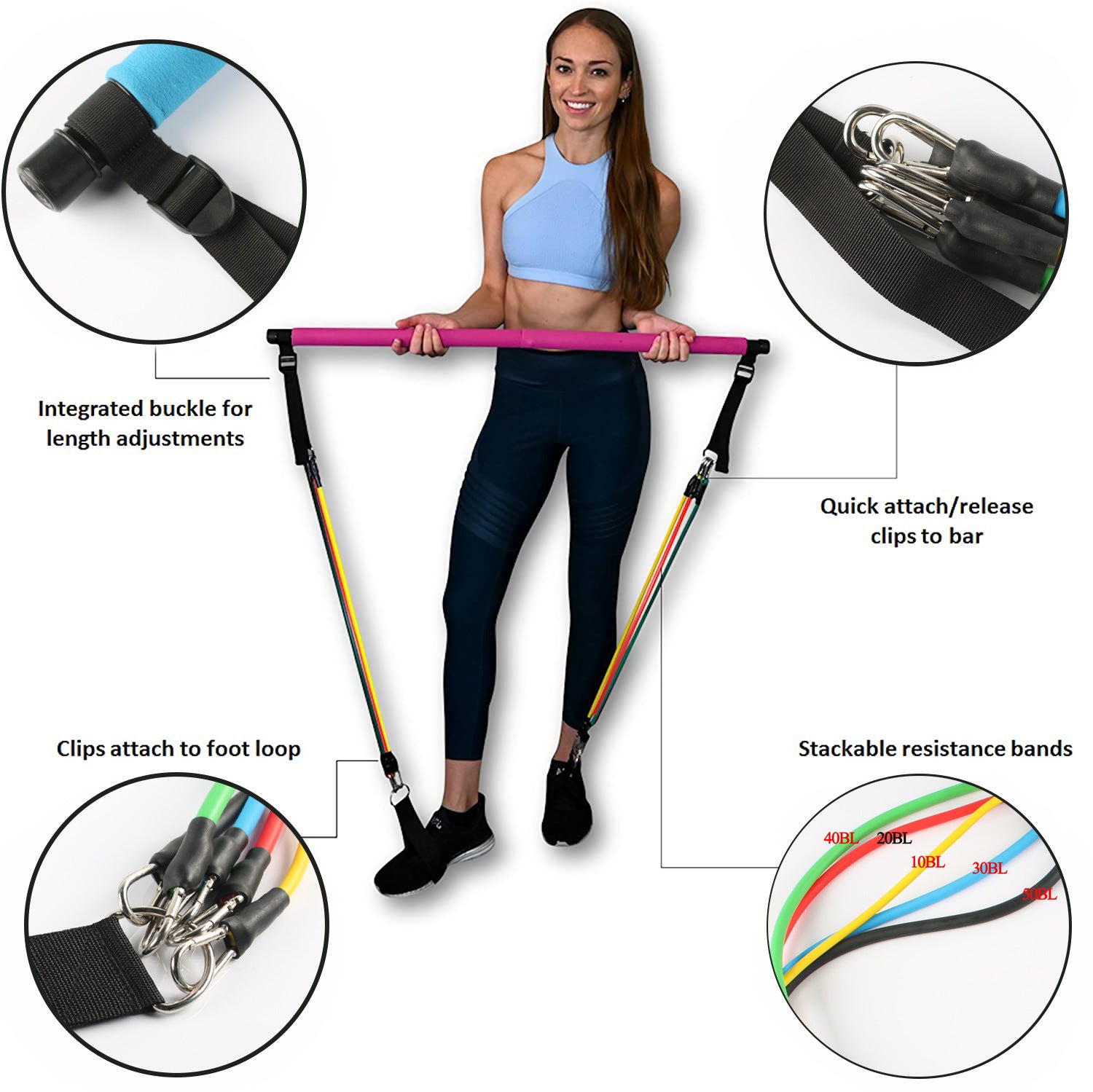 Yoga & Pilates Bar for Home Training