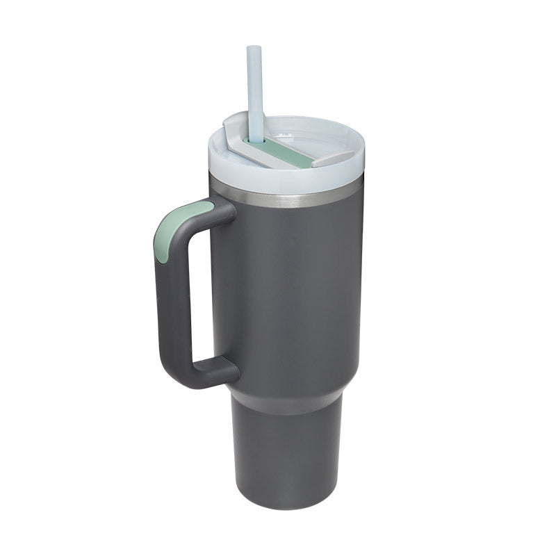 Stainless Steel Spill-Proof Tumbler with Straw