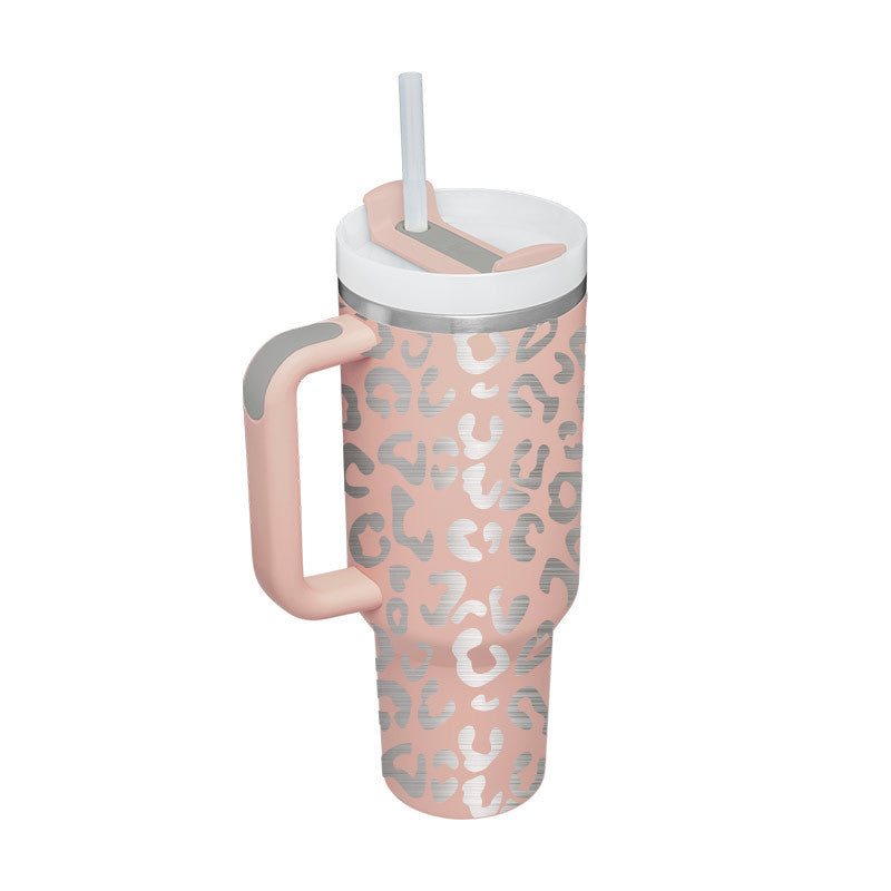 Stainless Steel Spill-Proof Tumbler with Straw