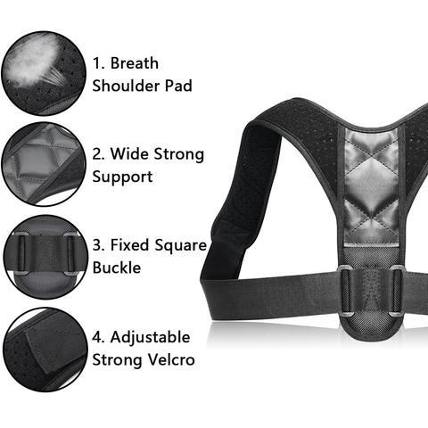 Adjustable Posture Corrector Back & Shoulder Support