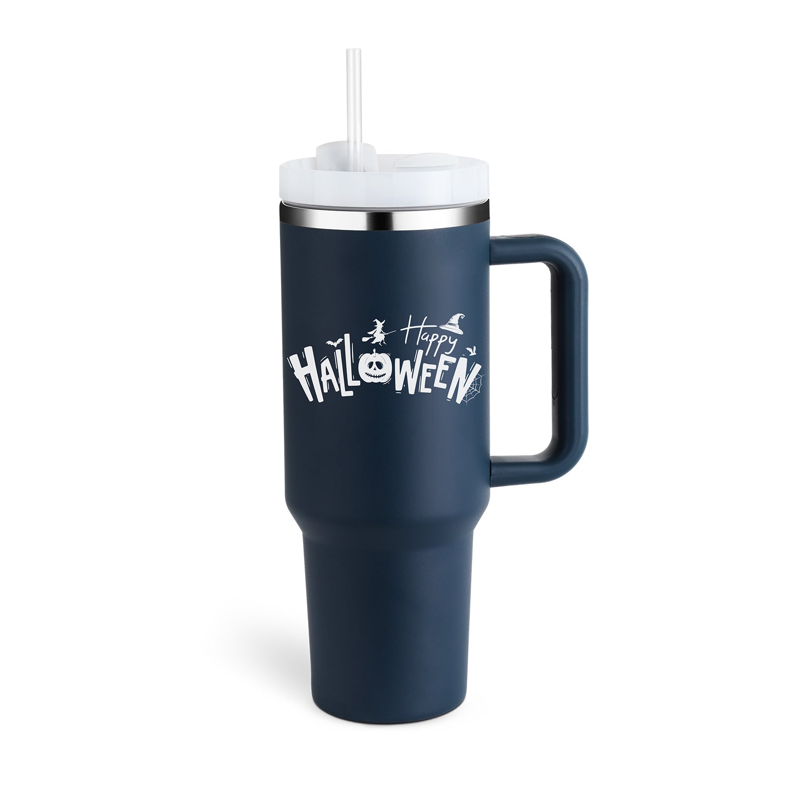 Stainless Steel Spill-Proof Tumbler with Straw