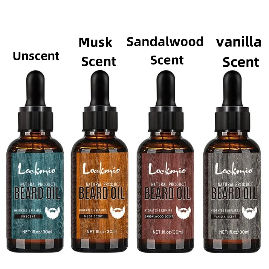 LOCKMIO 4pcs/set Beard Oil Beards