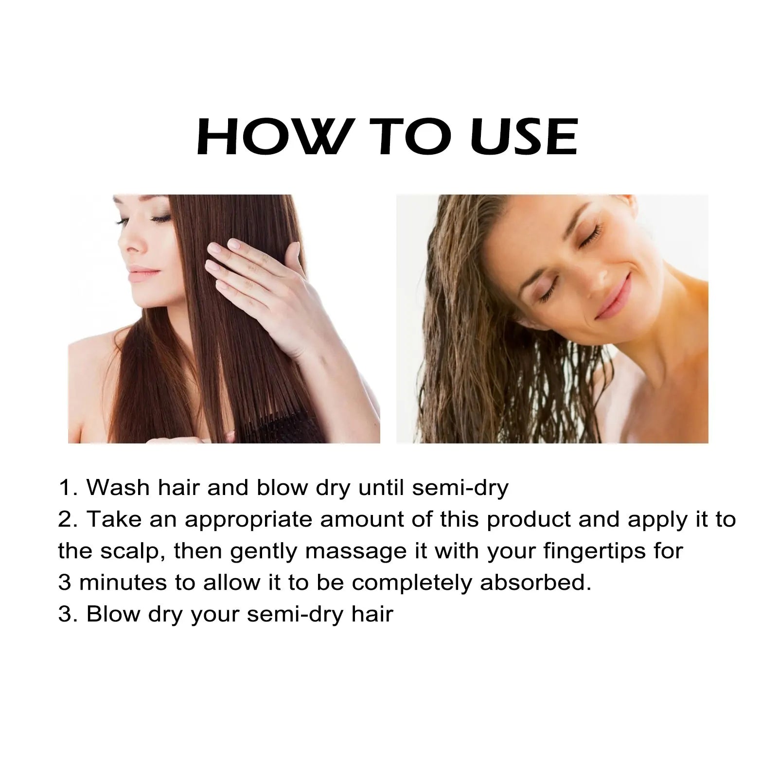 Black Castor Oil 100% Organic Moisturize Hair Growth Serum