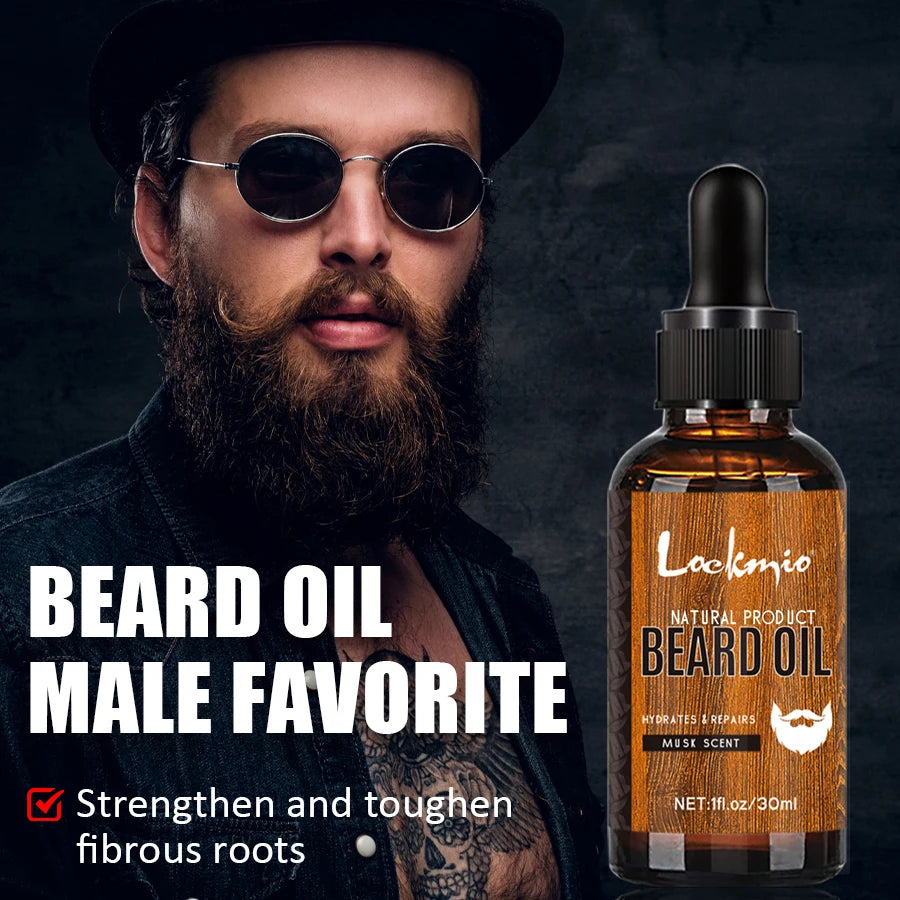 LOCKMIO 4pcs/set Beard Oil Beards