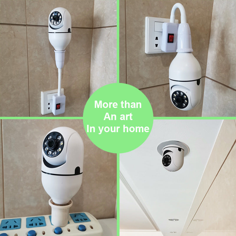 360° WiFi Bulb Camera with 4X Zoom