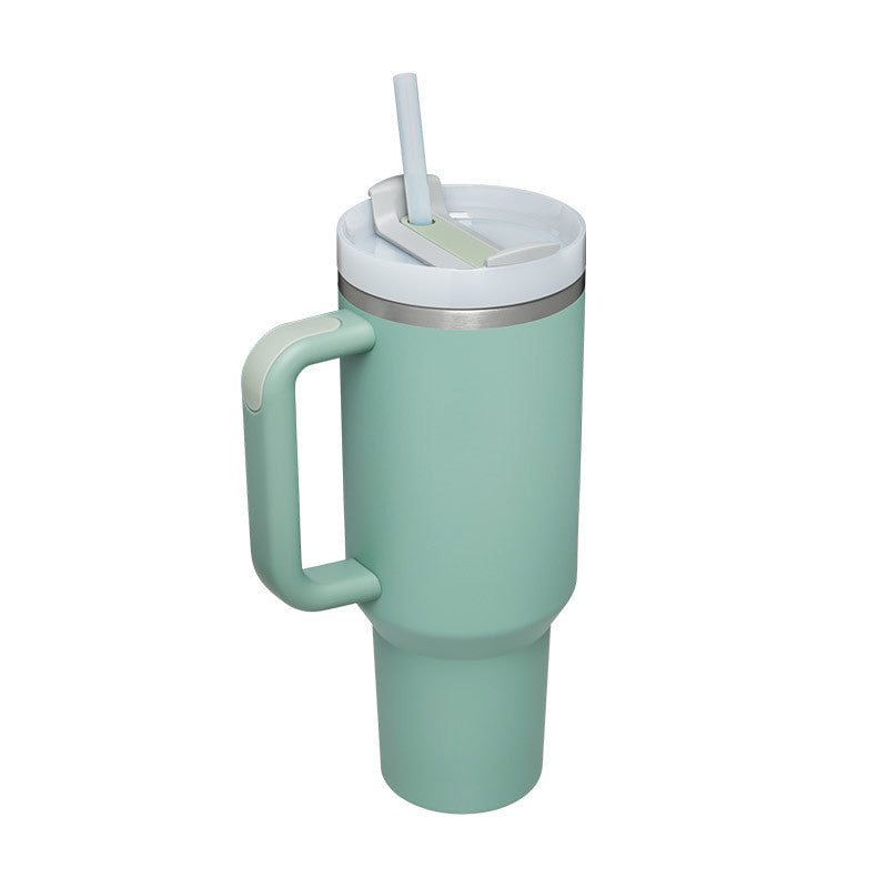 Stainless Steel Spill-Proof Tumbler with Straw