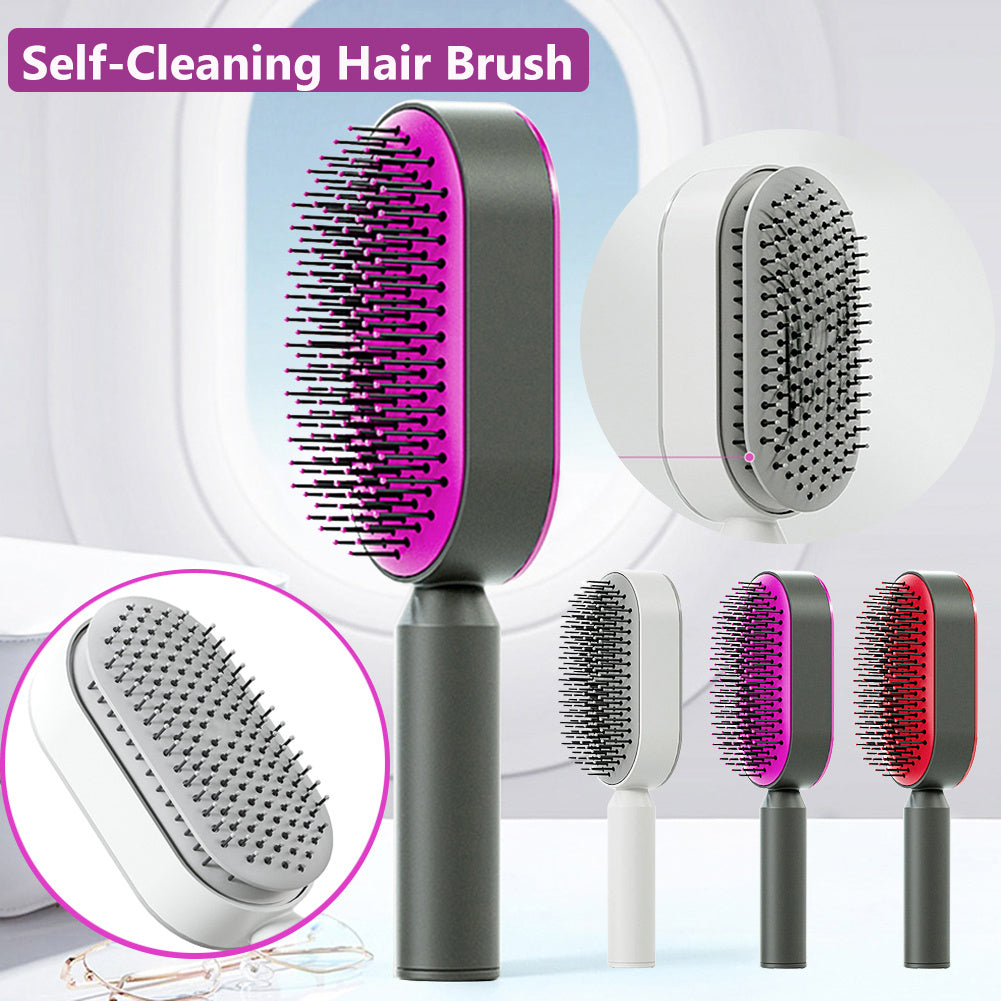 Women Self Cleaning Hair Brush