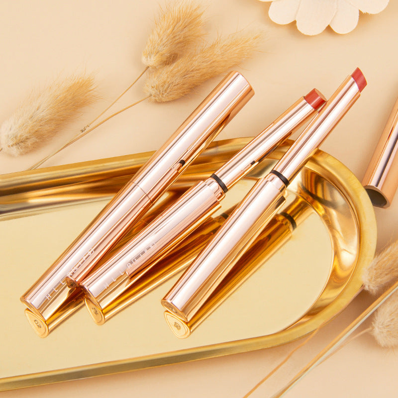 Gilded Elegance Semi-Matte Velvet Moisturizing Lipstick
