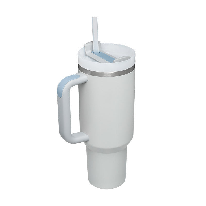 Stainless Steel Spill-Proof Tumbler with Straw
