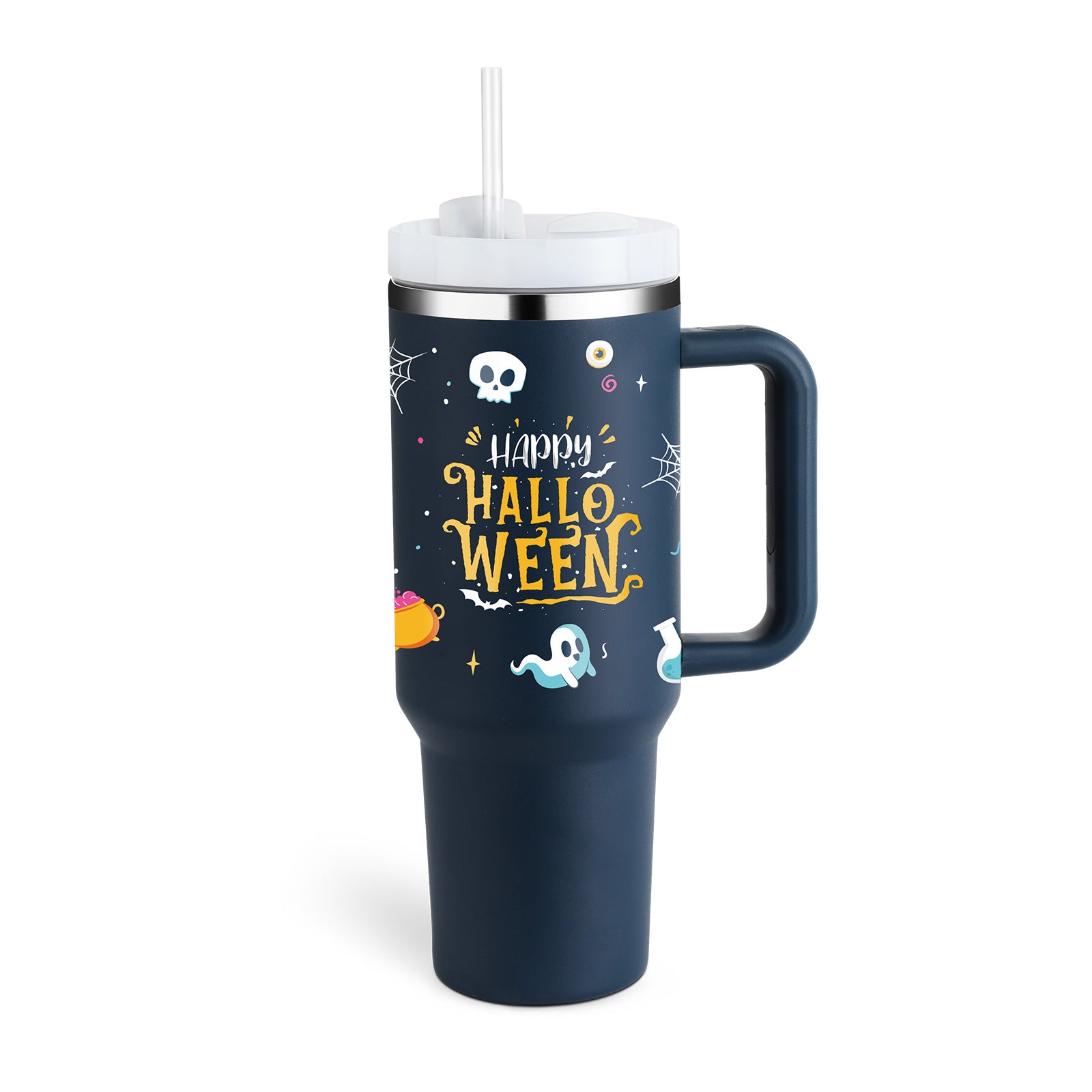 Stainless Steel Spill-Proof Tumbler with Straw