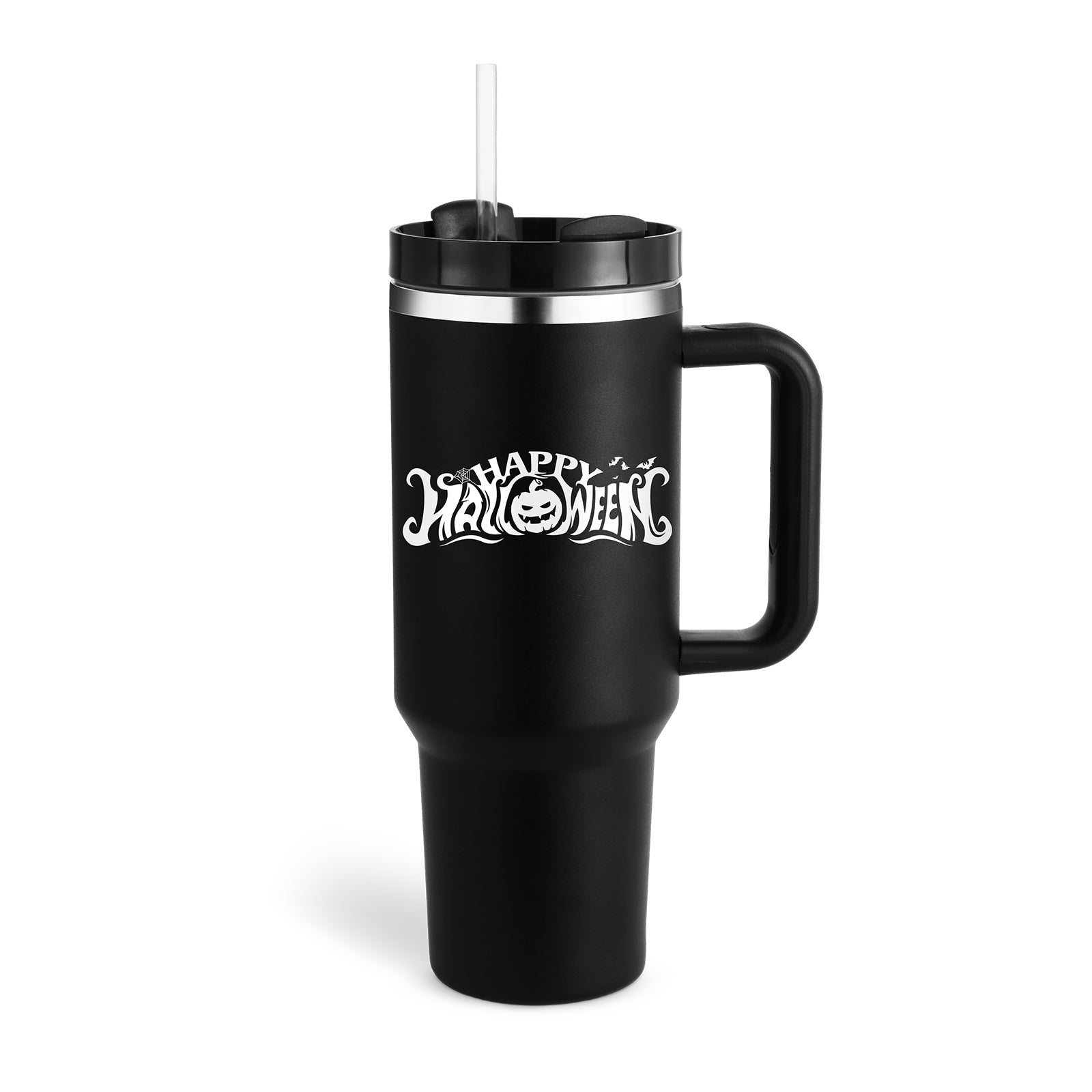 Stainless Steel Spill-Proof Tumbler with Straw