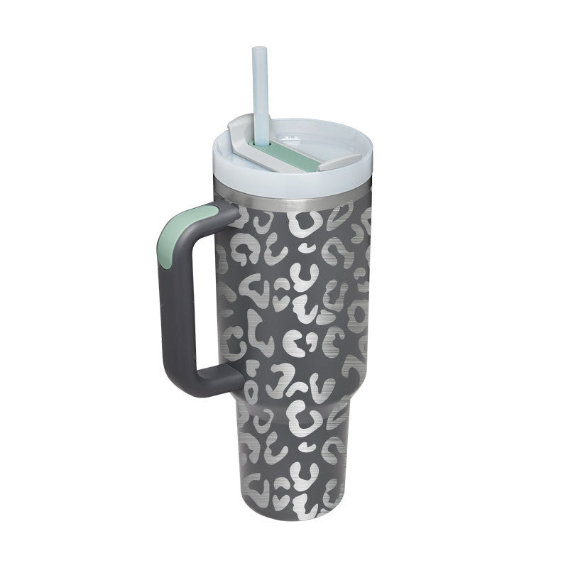 Stainless Steel Spill-Proof Tumbler with Straw