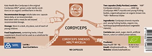 Kala Health - Pure Cordyceps Sinensis 740mg Vegetarian Capsules