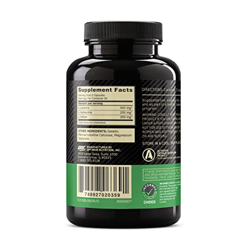 Optimum Nutrition BCAA Capsules, Amino Acids Tablets