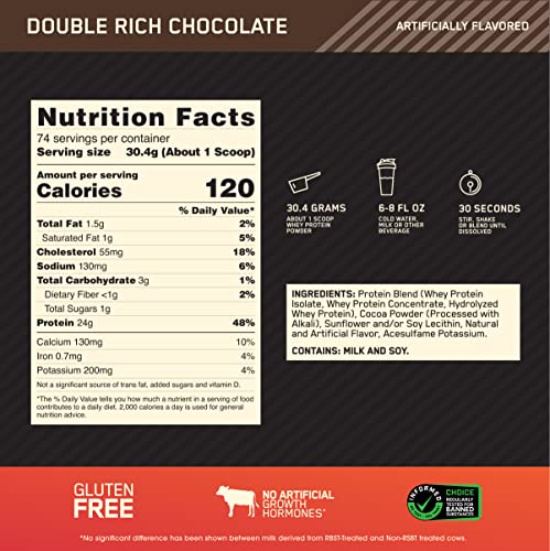 ON Gold Standard 100% Whey Muscle Building and Recovery Protein Powder