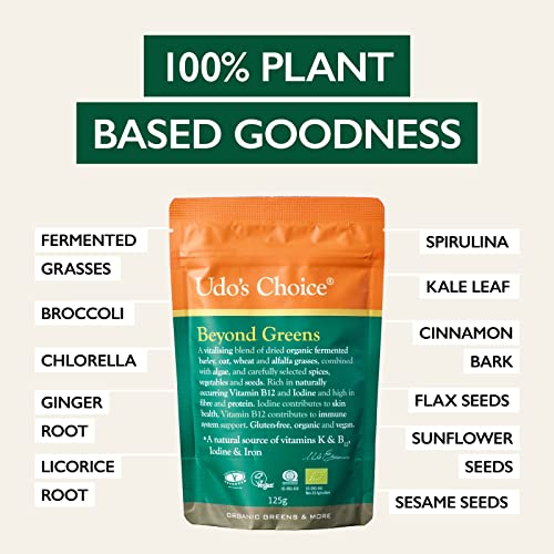 Udo's Choice Beyond Greens - Vegan Super Greens Powder with Barley
