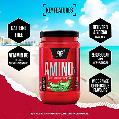 Amino X Supplement with Vitamin D, Green Apple Flavour