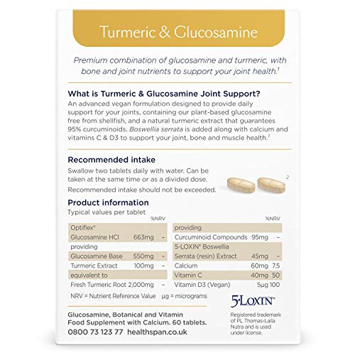 Healthspan Turmeric & Glucosamine Joint Support | 60 Tablets