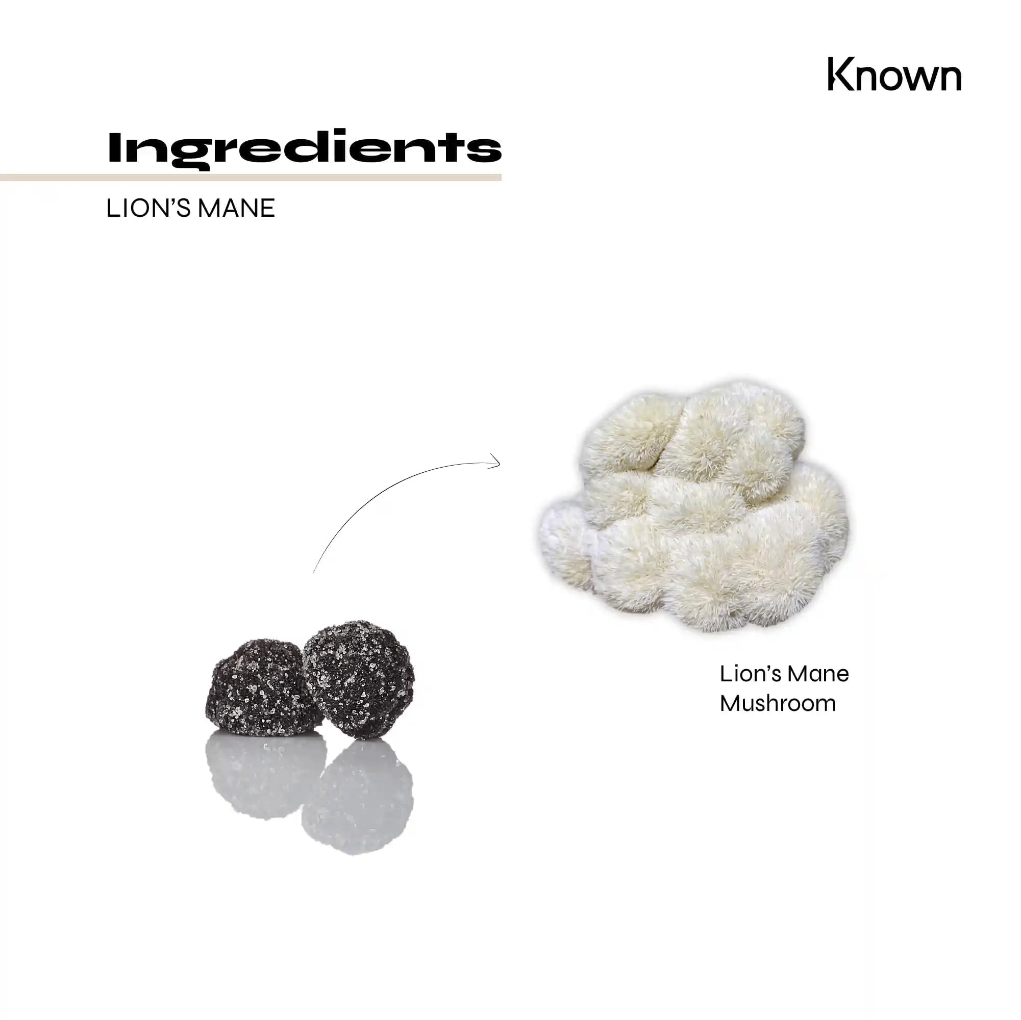 Lions Mane 1,000mg Mushroom Gummies by Known