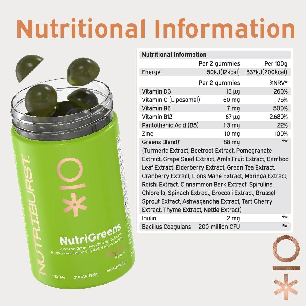 Nutriburst - NutriGreens - 22 Fruits + Vegetables