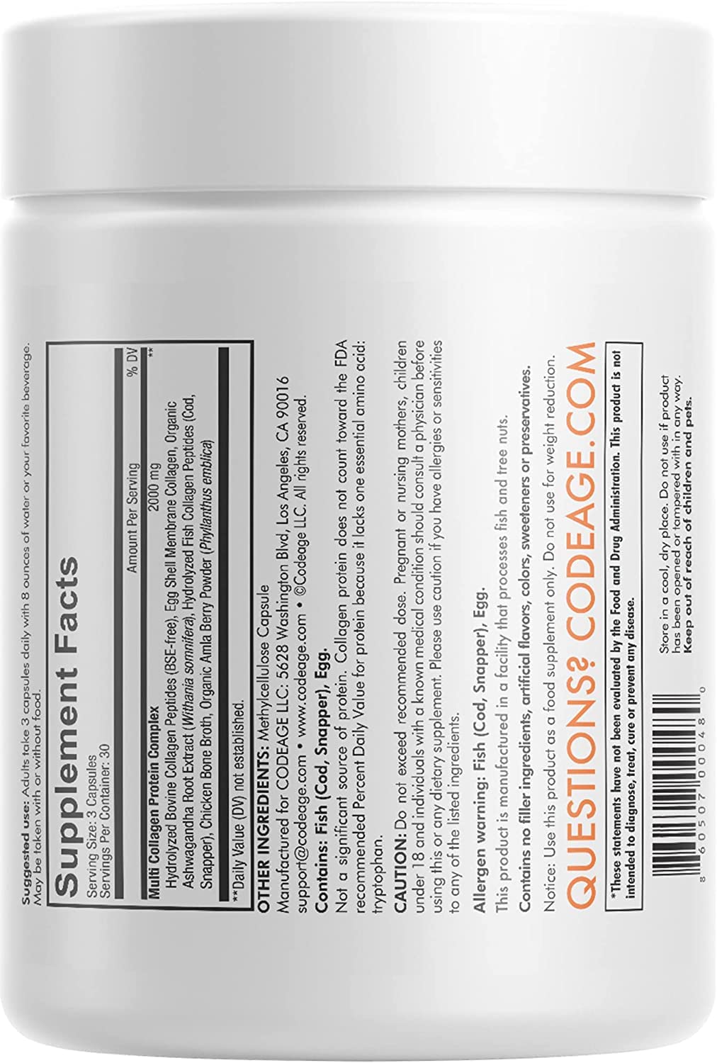 Codeage Multi Collagen Protein Capsules