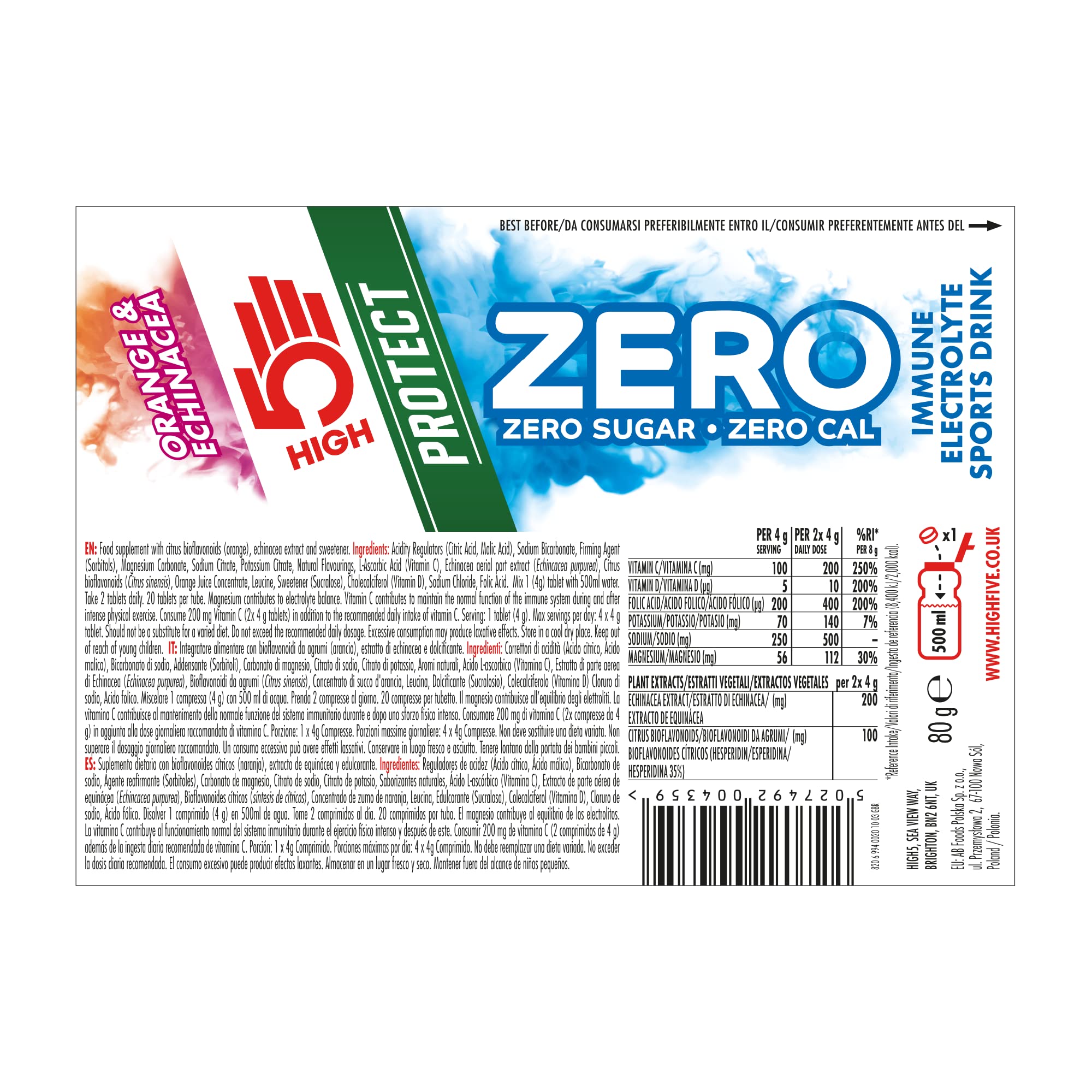 HIGH5 ZERO Protect Electrolyte Tablets