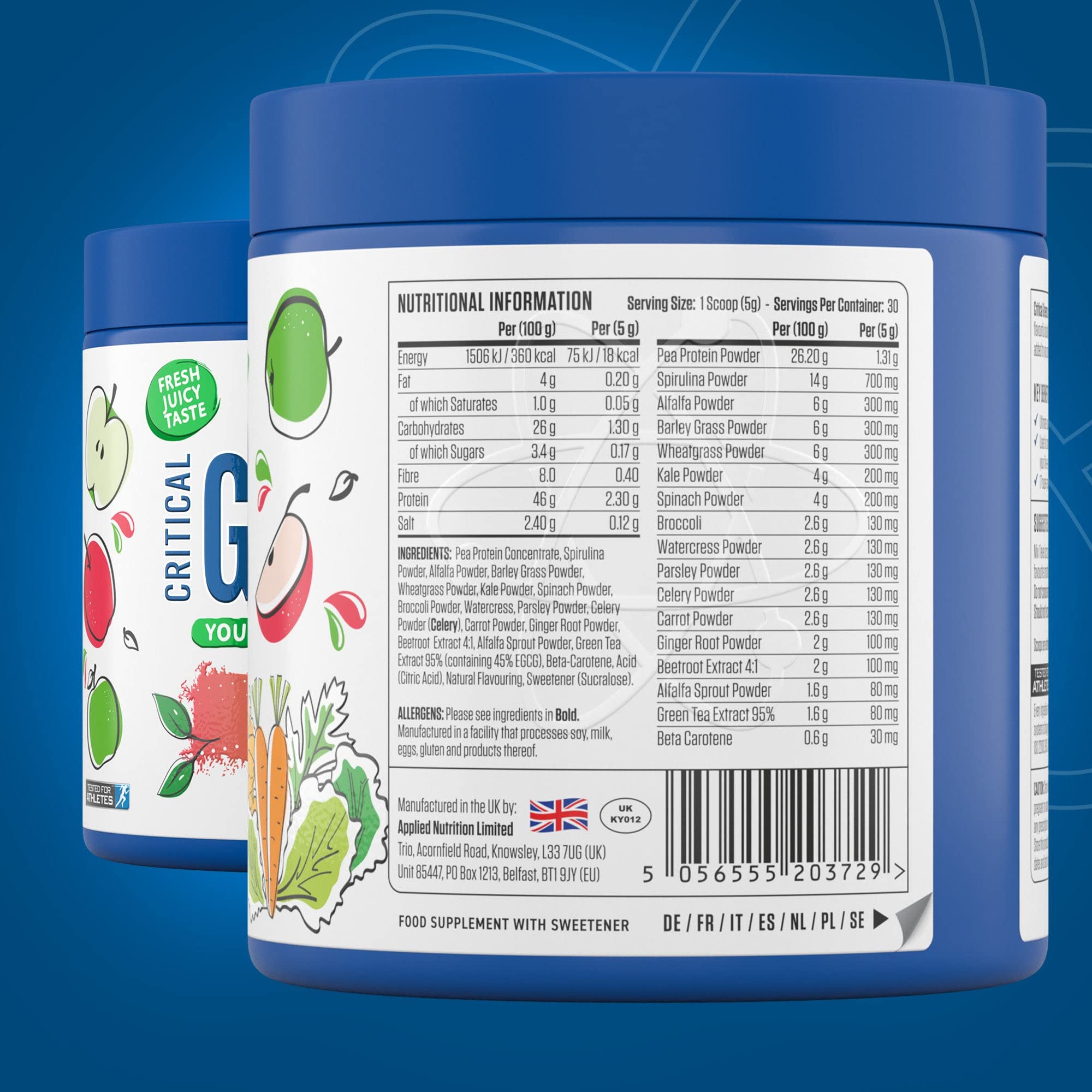 Applied Nutrition Critical Greens - Super  Powder)