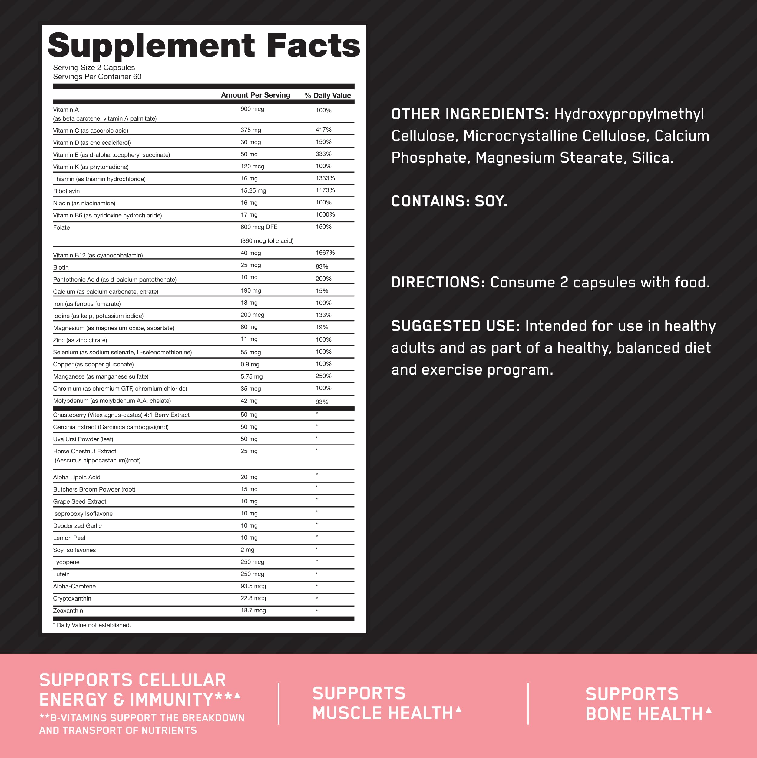 120 Capsules Opti-Women Multivitamin Supplement Tablets