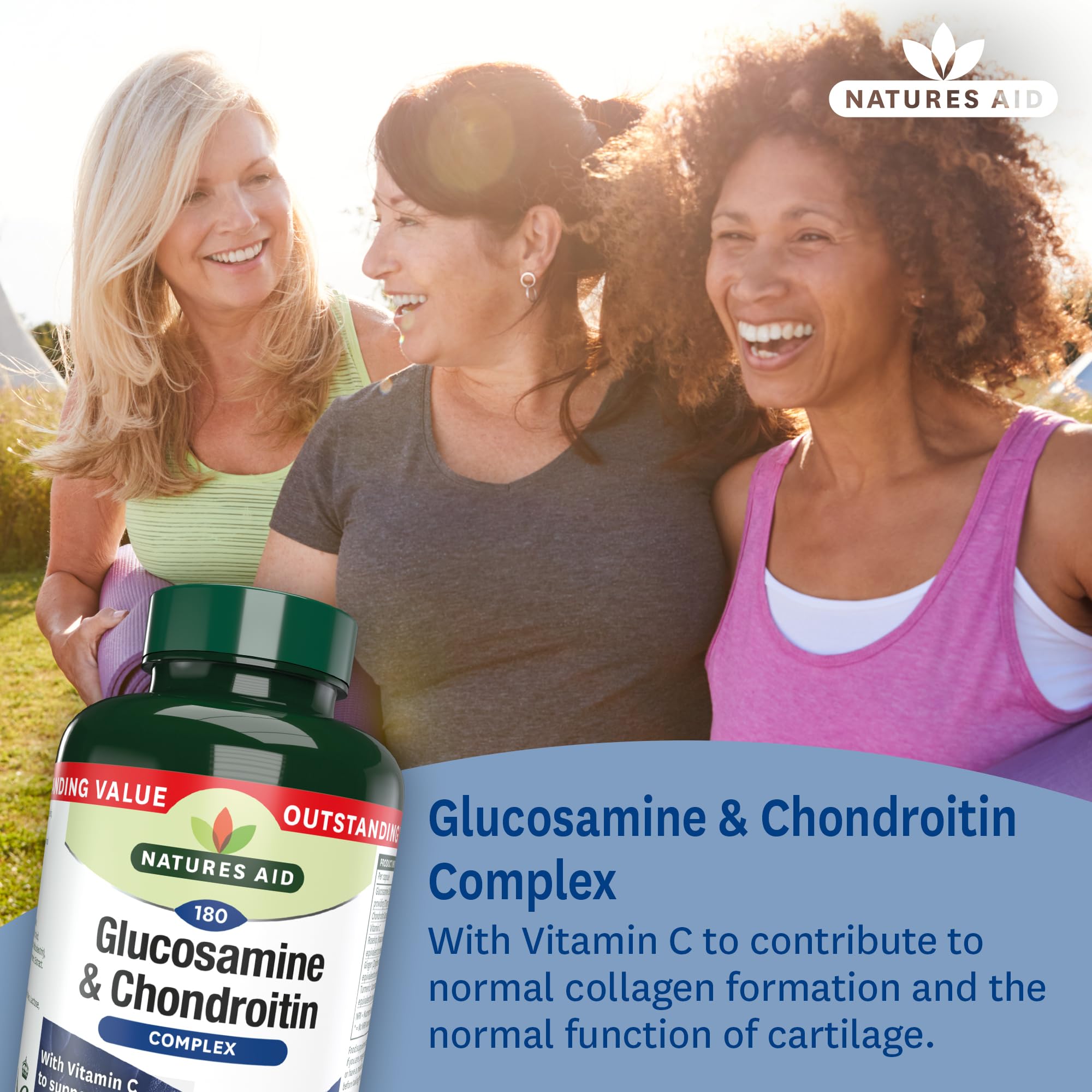Natures Aid Glucosamine and Chondroitin Complex Capsules
